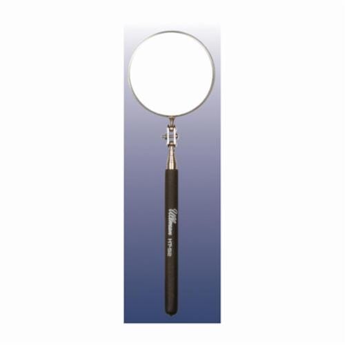 Ullman HTS-2 High Tech Telescoping Inspection Mirror, 3-1/4 in Mirror, Round Shape, 6-1/2 to 29-1/2 in L, Cushion Grip Handle